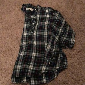 LOFT plaid top
